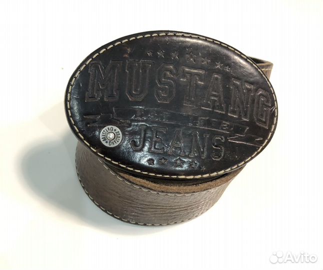 Ремень Mustang мужской женский кожаный