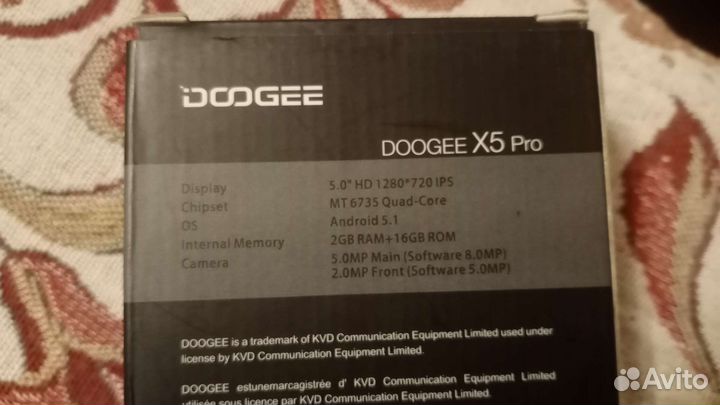 Смартфон Doogee x5 pro