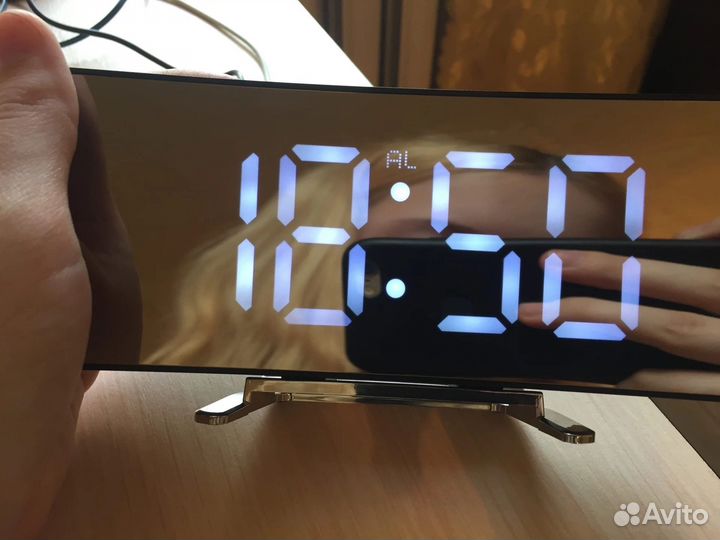 Электронные часы multi-function mirror alarm