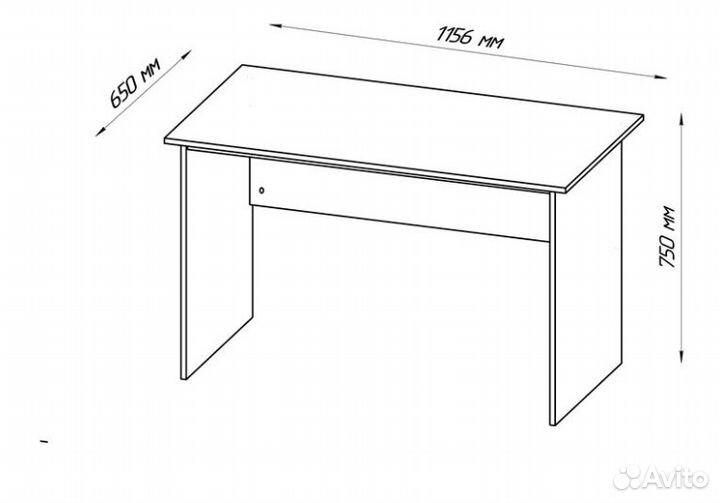 Письменный стол IKEA белый 120*65 см