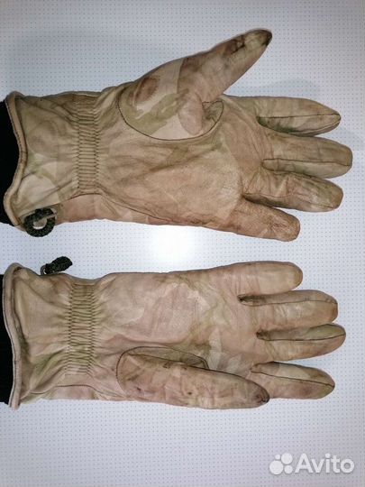 Мужские кожаные перчатки зимние