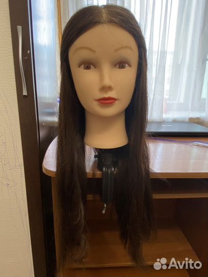 Голова манекен натуральные волосы