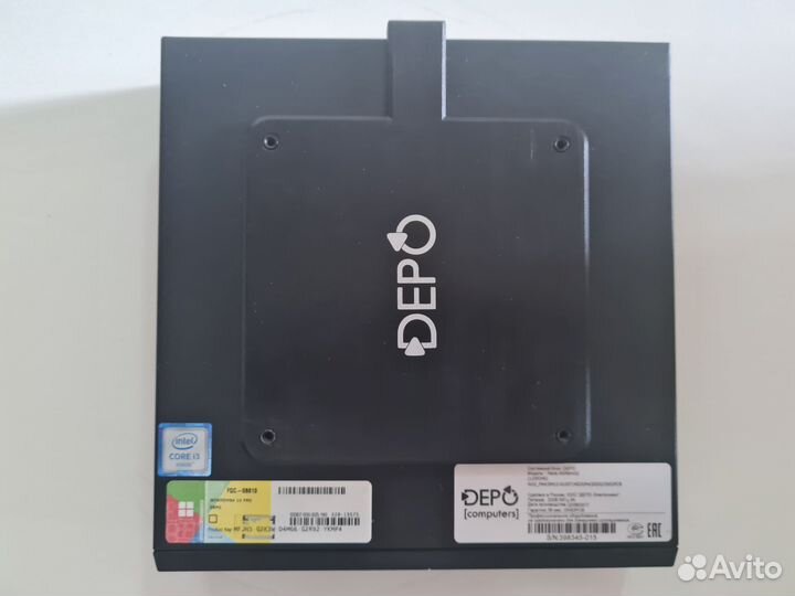 Мини системник Depo, core i3 6100t, 8/128Гб