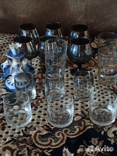 Сервиз чайный, стеклянная посуда