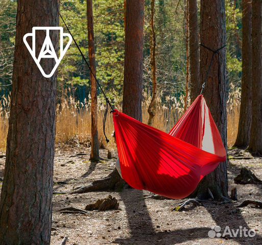 Гамак лёгкий двухместный из парашютного нейлона