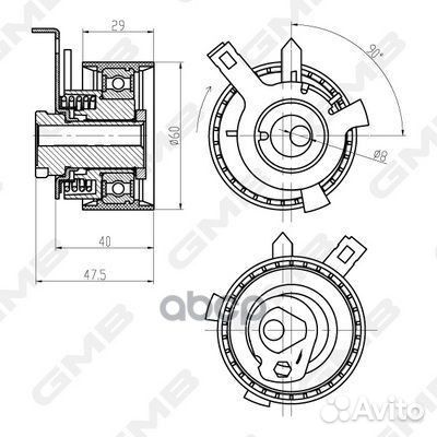 Ролик ремня грм натяжной ford focus/fusion/mazd