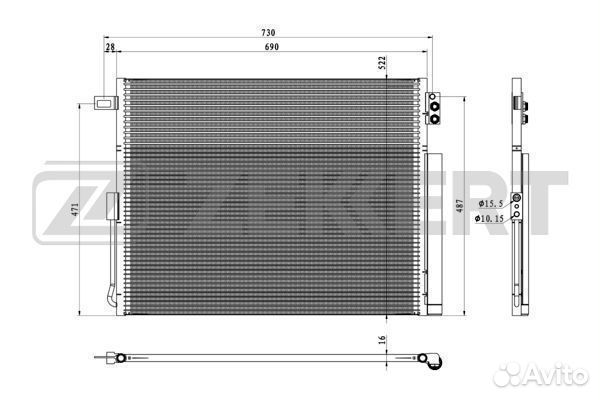 Радиатор кондиц Jeep Grand Cherokee 10