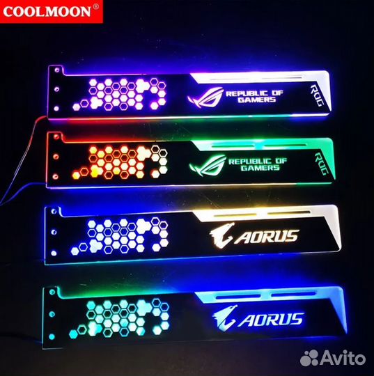 Держатель видеокарты Coolmoon aorus RGB кронштейн