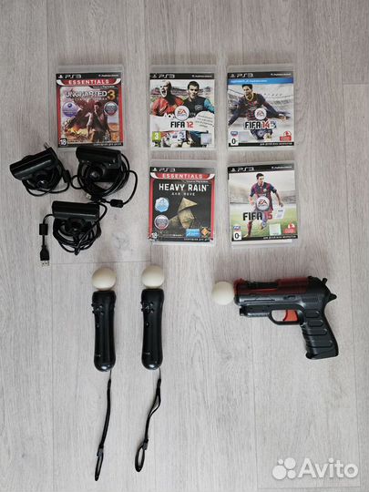 PS Move для PS3 / PS4 + камера + игры + пистолет