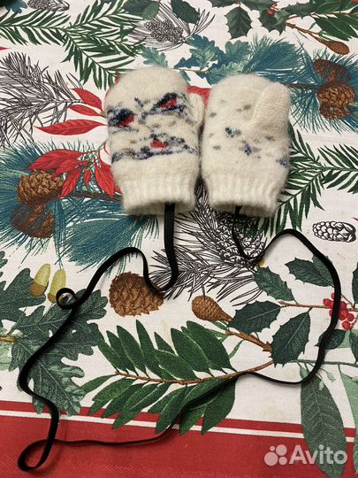 Шерстяные варежки детские