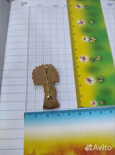 Винтажная брошь Букет колосков