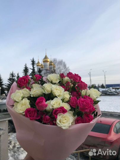 Цветы розы букет