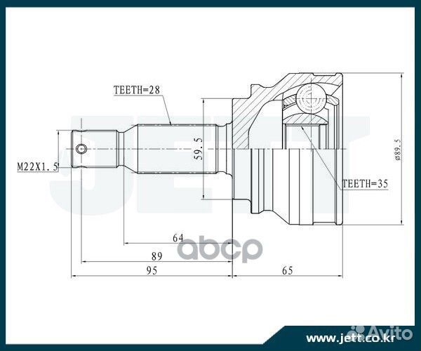 ШРУС внешний jett V41-9117 V41-9117 jett