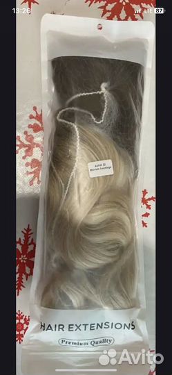 Волосы на заколках омбре