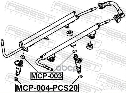 Кольцо уплотн форсунки mitsubishi lancer 08- (2