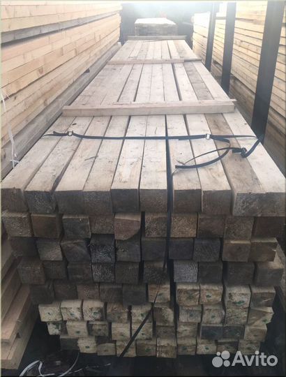 Брус обрезной ест. вл. хвоя 3-4 сорт 100х100х6,0