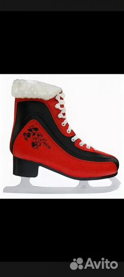 Женские фигурные коньки красного цвета