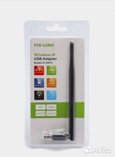 Wi-Fi адаптер Pix-Link LV-UW10RK-5DB (PC/STB) 5DBi