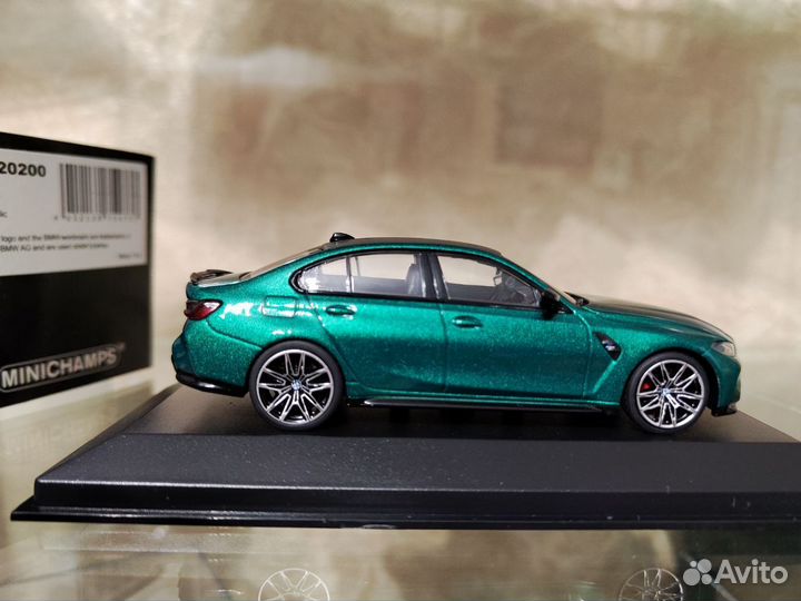 BMW M3 Competition G80 green 1/43 Minichamps