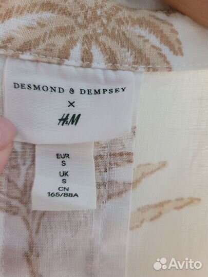 Рубашка Desmond Dempsey x H&M лён+хлопок