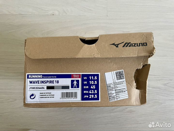 Кроссовки Mizuno Wave Inspire 18 45/10.5UK