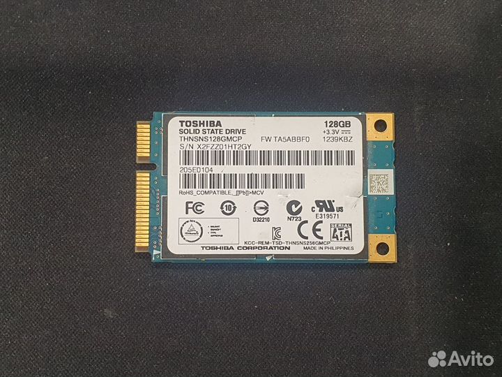 SSD диск msata 128gb Toshiba