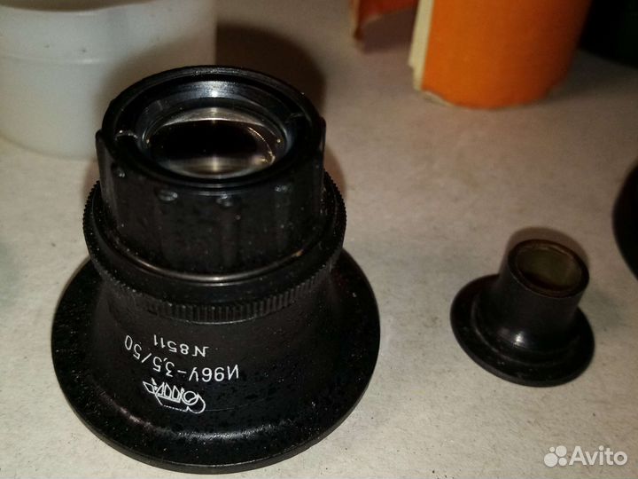 Линза для фотоувеличителя новая и кольца