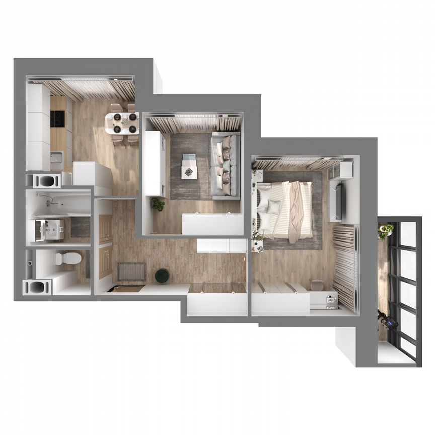 2-к. квартира, 45,7 м², 2/27 эт.