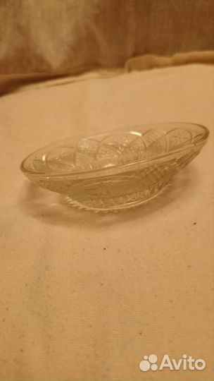 Стеклянная посуда СССР вазочка сахарница