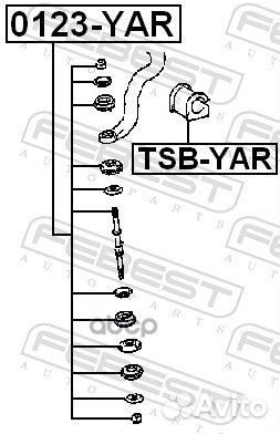 Втулка переднего стабилизатора D25 (toyota yari