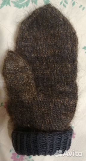 Пуховый шарфик и рукавички