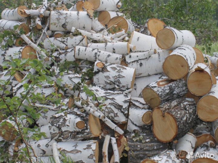 Дрова березовые колотые сухие