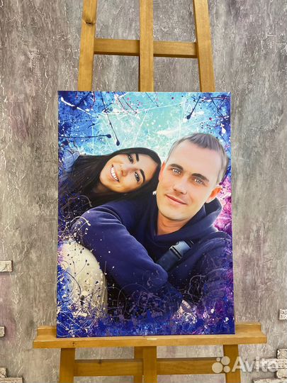 Портрет по фото на холсте в Туле