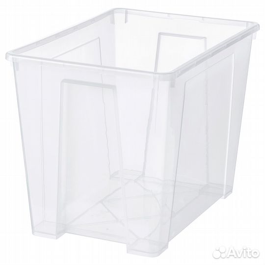 Коробка пластик 65 л Самла Икея прозрачная