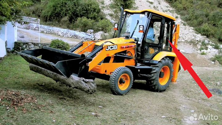 На JCB 3CX/4CX Стекло левое открываемое индия