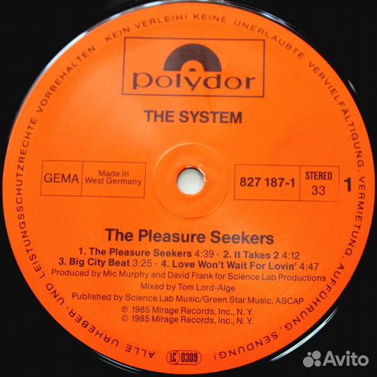 The System / The Pleasure Seekers (LP)