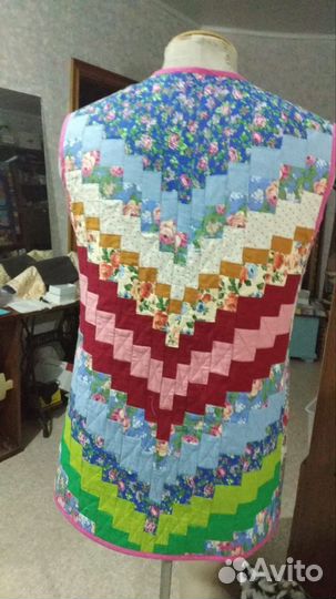 Жилетка женская ручная работа печворк