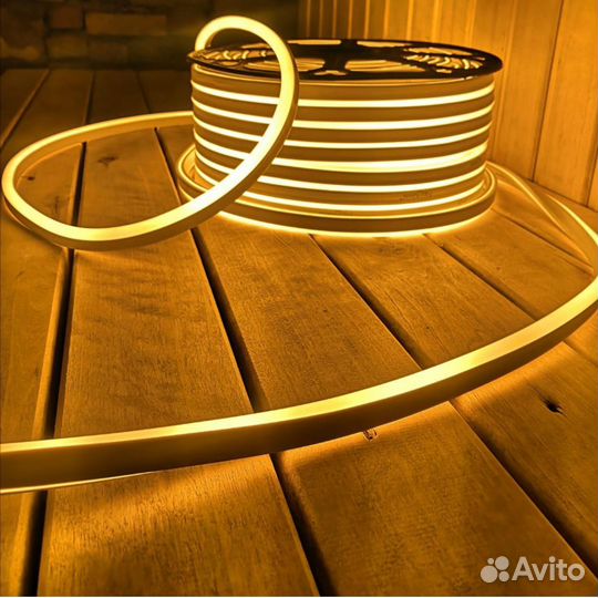 Светодиодный тонкий гибкий неон 8х16мм ip68