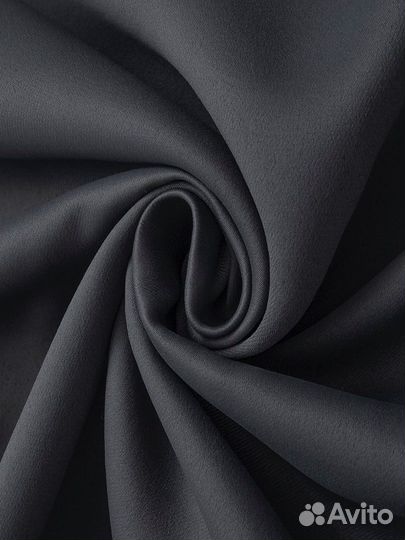 Шторы блэкаут темно-серые (графит) 2 шт