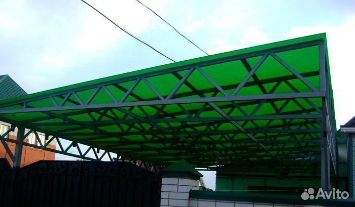 Навесы в стиле Х-тек под ключ