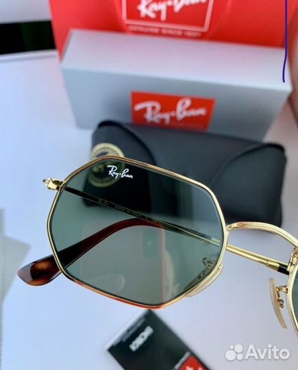 Очки ray ban octagonal зеленые