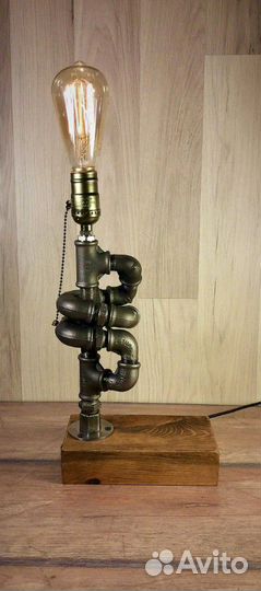 Светильник-головоломка в стиле Лофт из фитингов