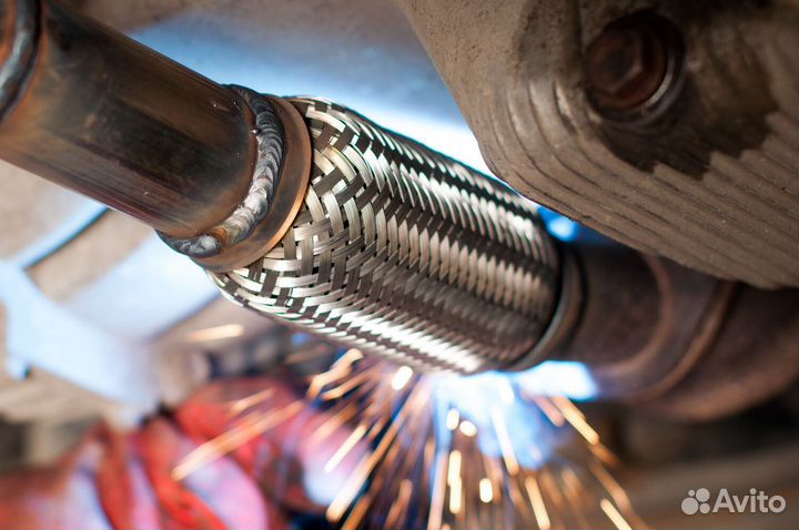 Замена гофры глушителя