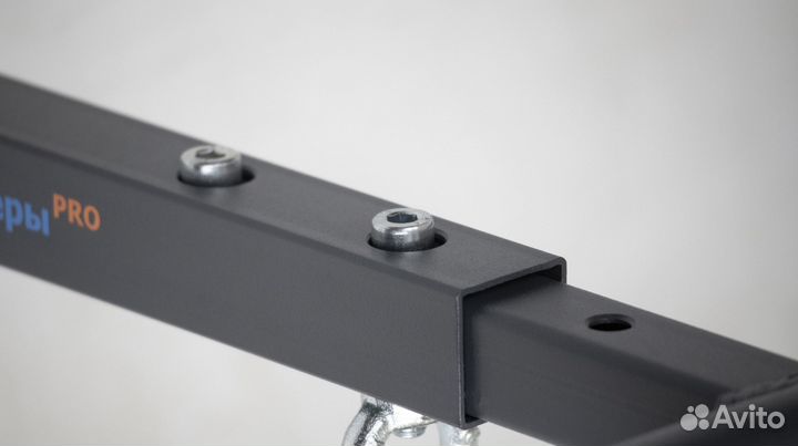 Турник настенный с тремя хватами графит