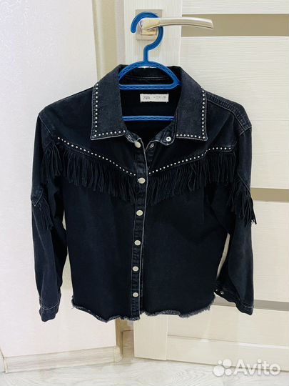 Джинсовая рубашка zara для девочки