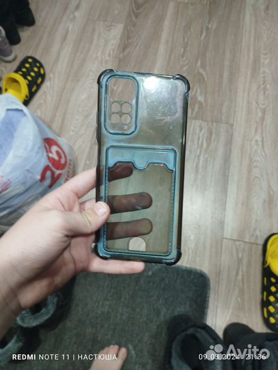 Чехол на Redmi note 11 силиконовый, голубой