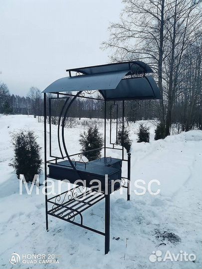 Мангал с крышей