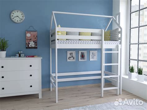 Кровать чердак домик