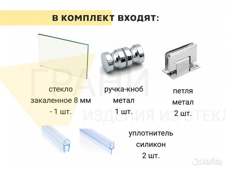 Стеклянная дверь в душ