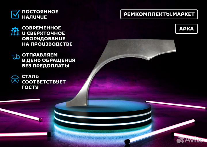 Ремонтная арка Civic 6 левая